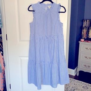 J.Crew Petite Tiered ruffle midi dress